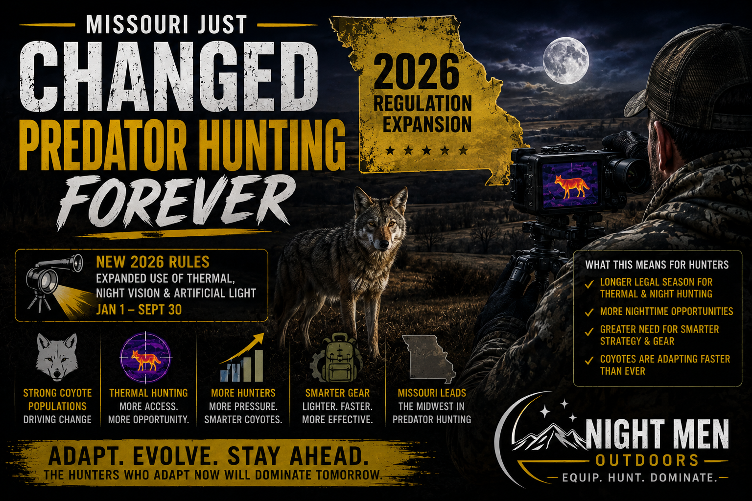 Missouri Just Changed Predator Hunting Forever - What the 2026 Thermal Expansion Means for Coyote Hunters Across the Midwest