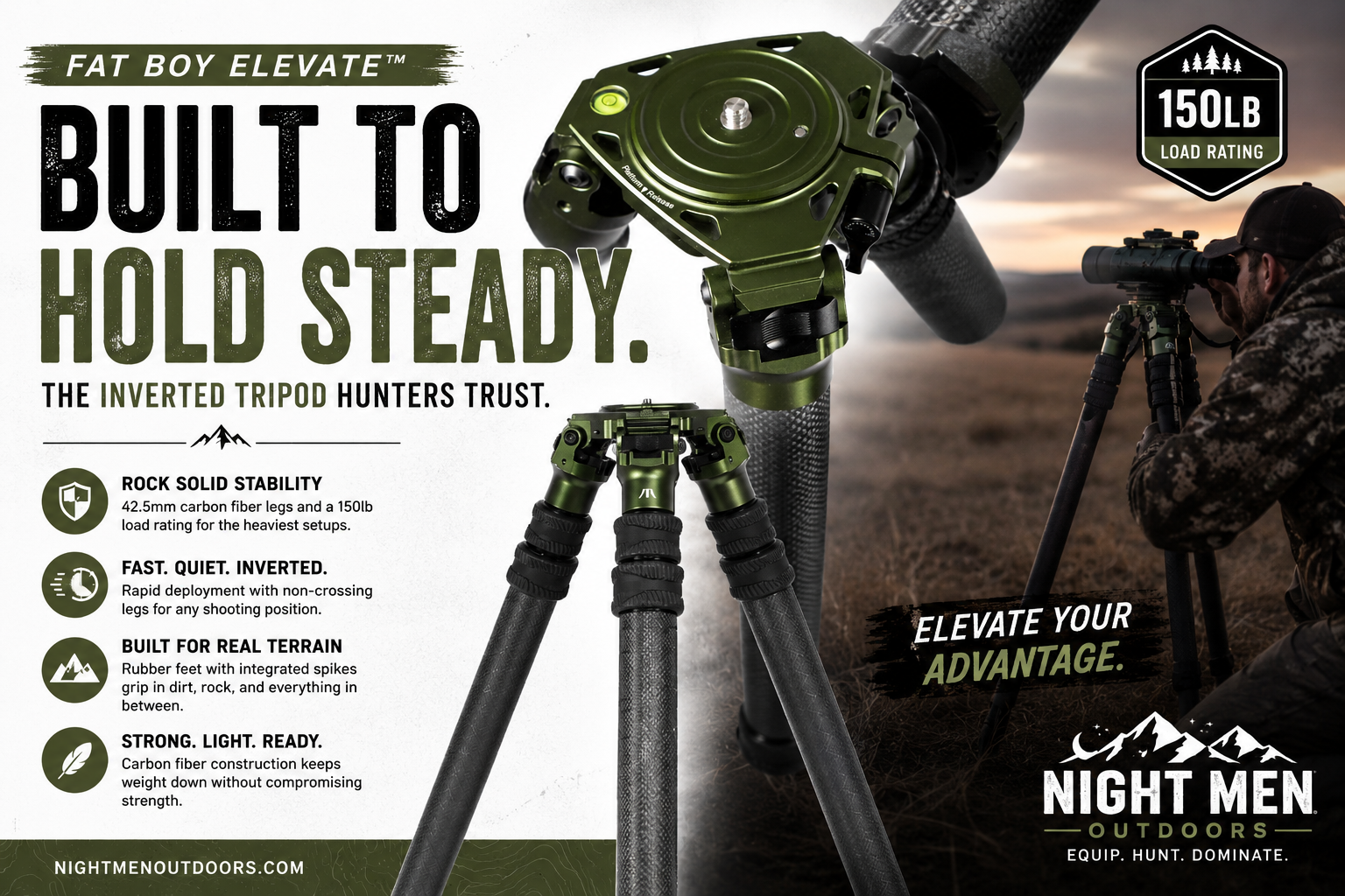Why More Predator Hunters Are Switching to Inverted Tripods and What Most Hunters Still Get Wrong | The Fat Boy Elevate™ Three Section