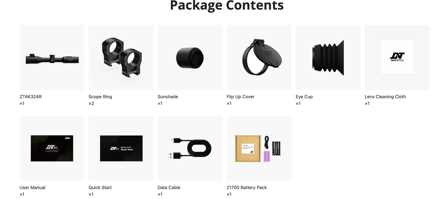 DNT ZULUS 4K Tube-Style Digital Day & Night Vision Scope